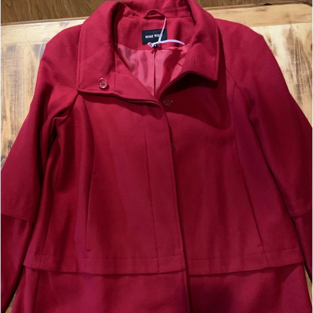 Nine West red wool coat. Size 12